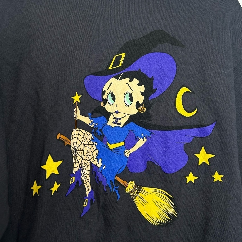 Mega Yacht Betty Boop Halloween Witch Sweatshirt Size Small - Picture 2 of 3